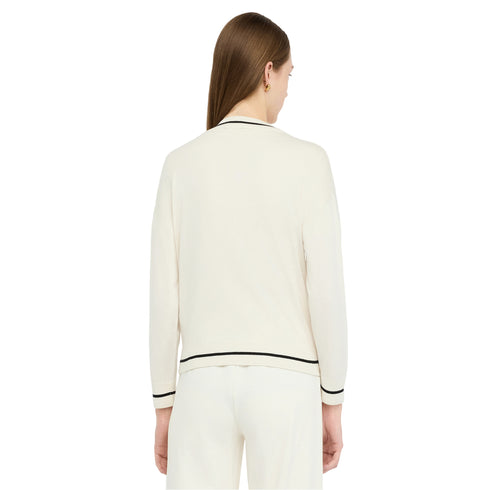 Cardigan Donna in misto viscosa, con scollo a V e full zip